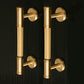 Ribbed Solid Brass Cabinet Pulls and Knobs