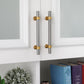 Black Gold T-Bar Cabinet Handles Kitchen Cabinet Hardware