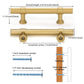 Black Gold T-Bar Cabinet Handles Kitchen Cabinet Hardware