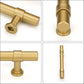 Black Gold T-Bar Cabinet Handles Kitchen Cabinet Hardware