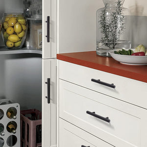 Matte Black Square Bar Drawer Pulls and Cabinet Handles