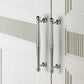 Chrome-Finish Brass Bar Cabinet Pulls and Drawer Handles