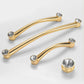 Faceted Crystal Glass Cabinet Pulls and Knobs in Gold