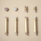 Faceted Crystal Cabinet Pulls and Knobs, Brass / Copper Finish