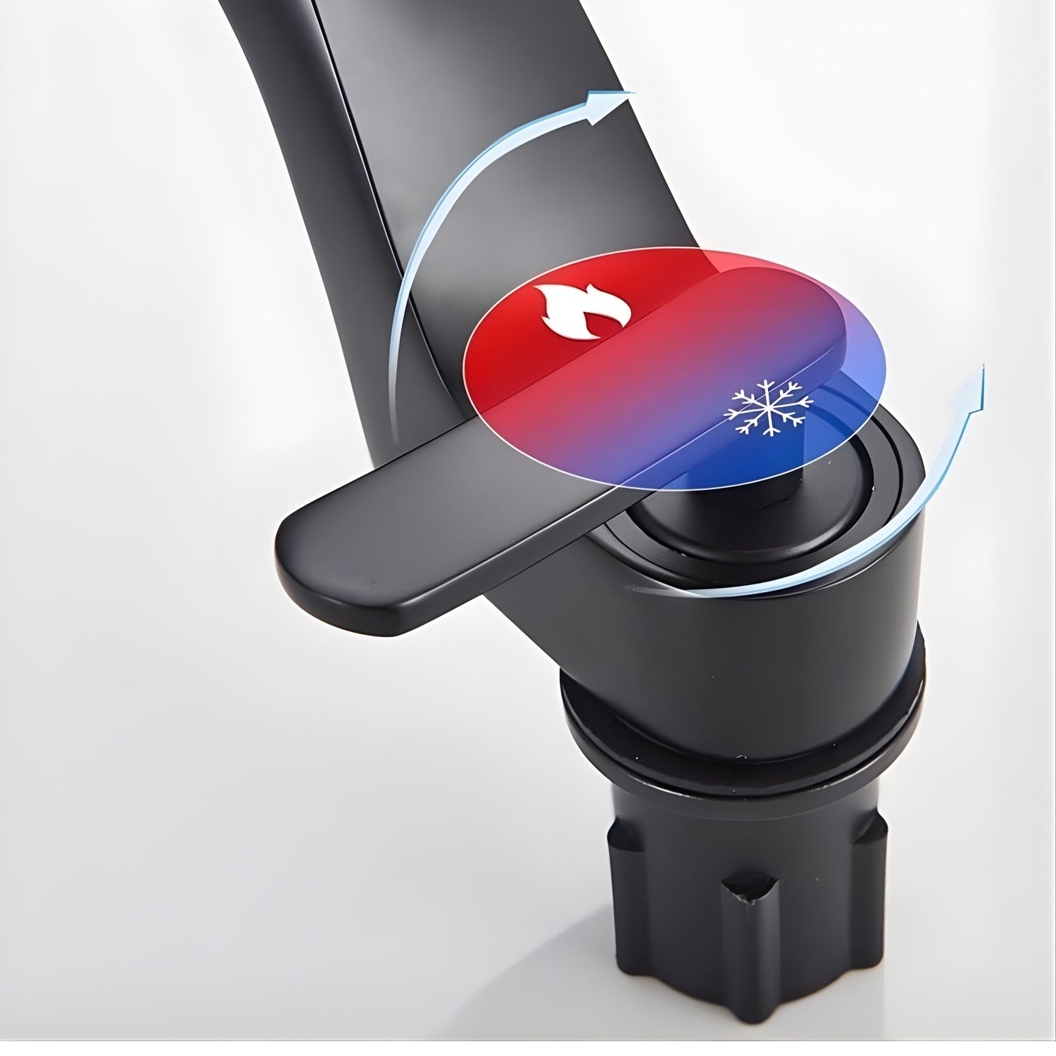 Hot and cold water control for everyday bathroom use