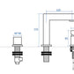 Simple 3 Holes Hot and Cold Bathroom Basin Faucets
