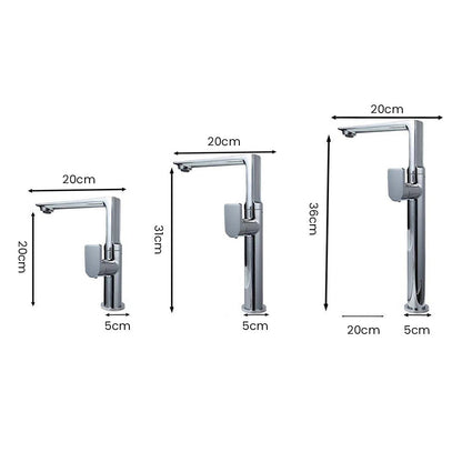 Ferron Modern Waterfall Single-Hole Bathroom Sink Faucet with 360° Swivel Spout
