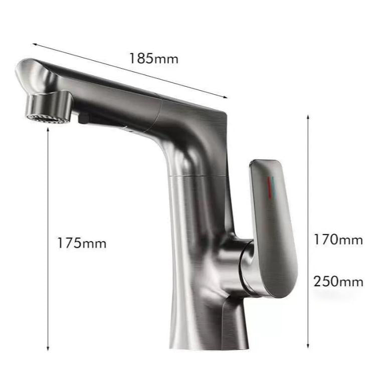 Bravik Modern Single-Hole Pull-Out Bathroom Sink Faucet with Swivel Spout