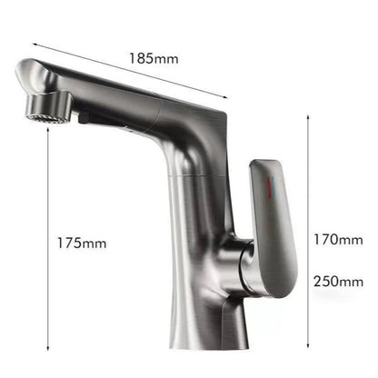 Bravik Modern Single-Hole Pull-Out Bathroom Sink Faucet with Swivel Spout