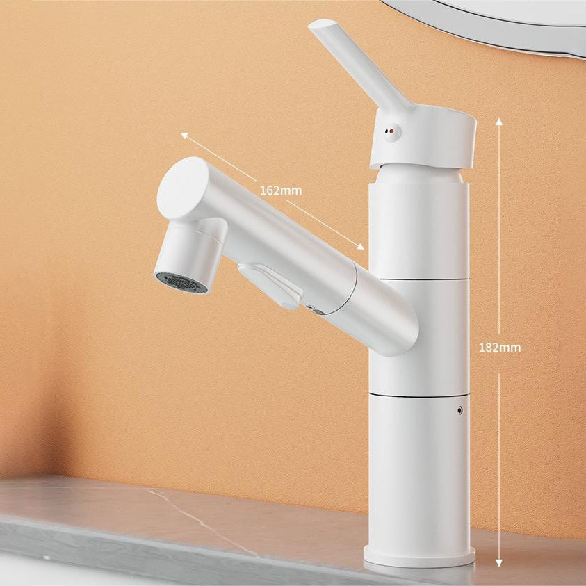 Solvik Modern Single-Hole Pull-Out Bathroom Sink Faucet with 180° Swivel Spout