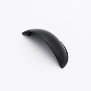 Matte Black Cup Drawer Pulls, 3 Inch Hole Center