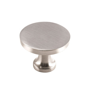 Brushed Nickel Round Solid Cabinet Knobs