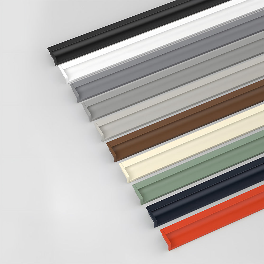 Multicolor Channel Cabinet Edge Pulls for Slab Doors