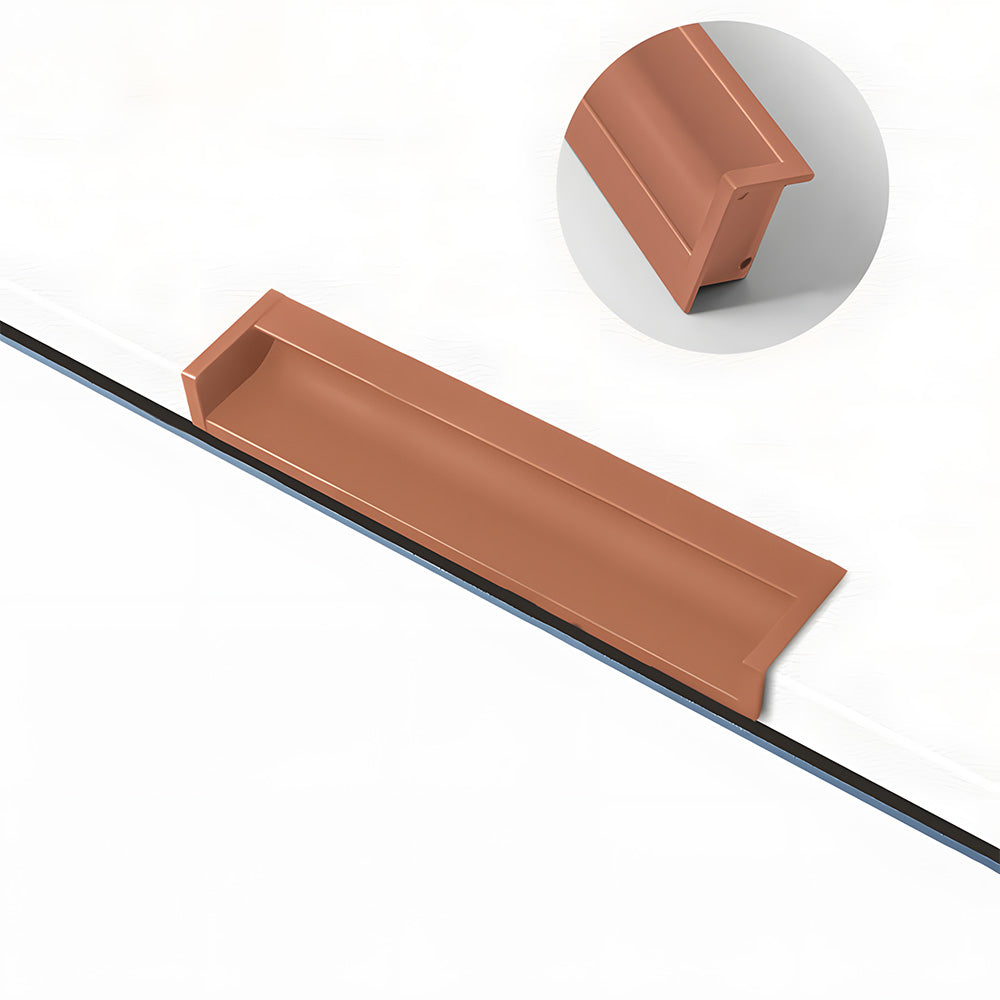 Multicolor Channel Cabinet Edge Pulls for Slab Doors