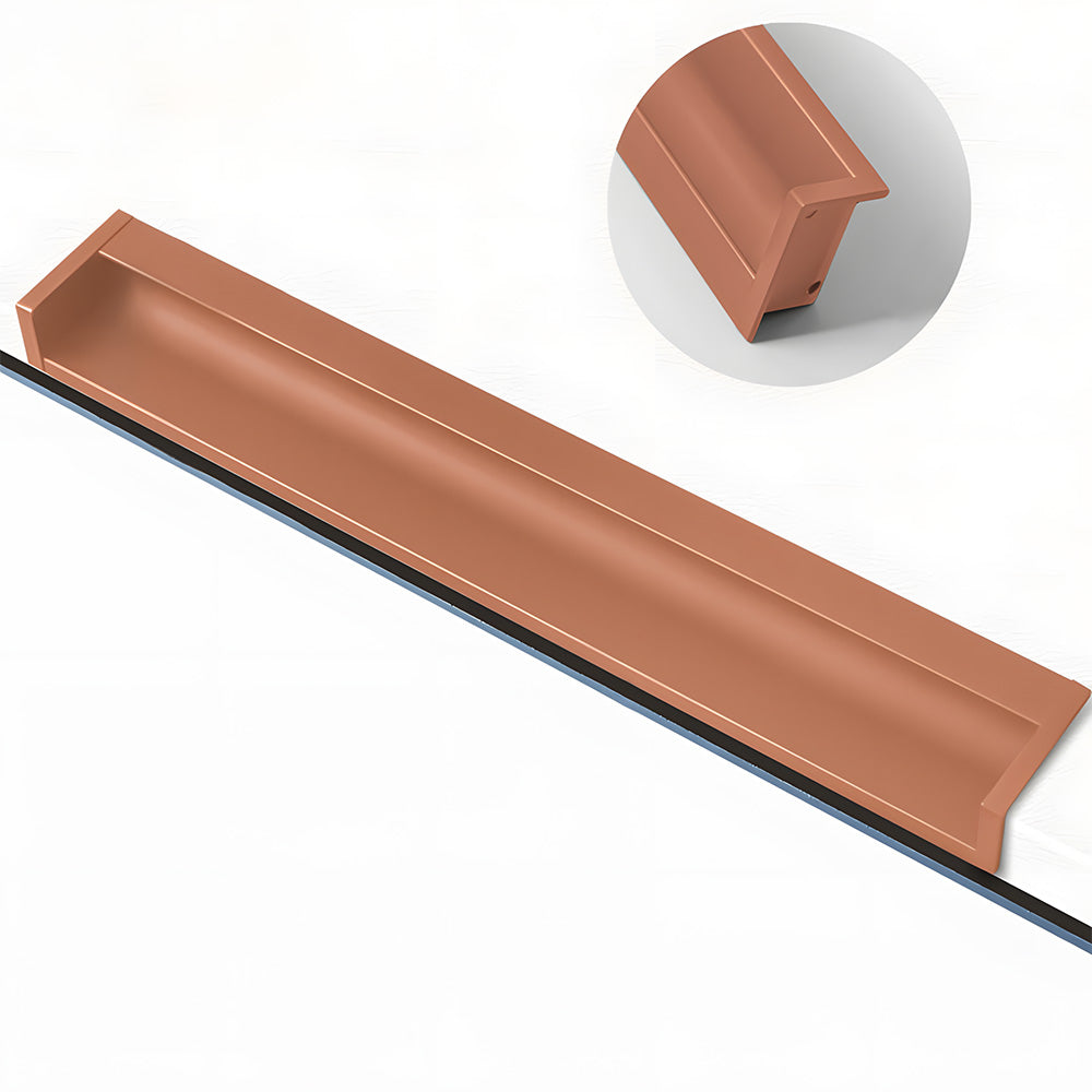Multicolor Channel Cabinet Edge Pulls for Slab Doors