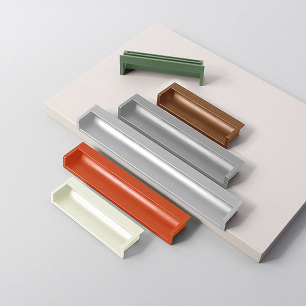 Multicolor Channel Cabinet Edge Pulls for Slab Doors