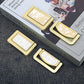 Concealed Ring Shell Inlay Cabinet Pulls, Zinc Alloy Drawer Handles