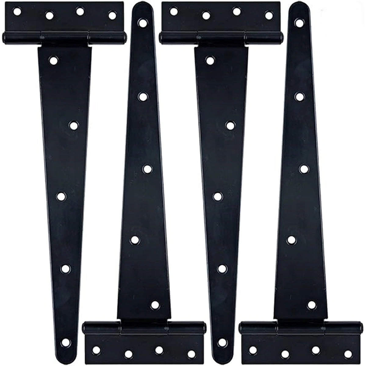 Ironvale Black Heavy-Duty T-Strap Barn Door Hinges