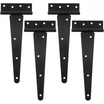 Ironvale Black Heavy-Duty T-Strap Barn Door Hinges