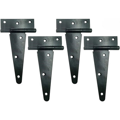 Ironvale Black Heavy-Duty T-Strap Barn Door Hinges
