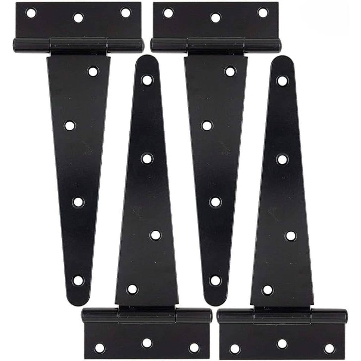 Ironvale Black Heavy-Duty T-Strap Barn Door Hinges