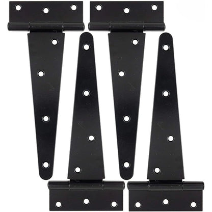 Ironvale Black Heavy-Duty T-Strap Barn Door Hinges