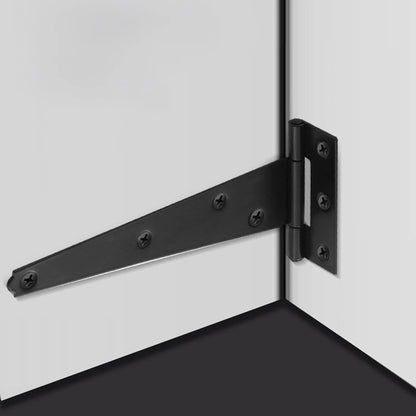 Ironvale Black Heavy-Duty T-Strap Barn Door Hinges