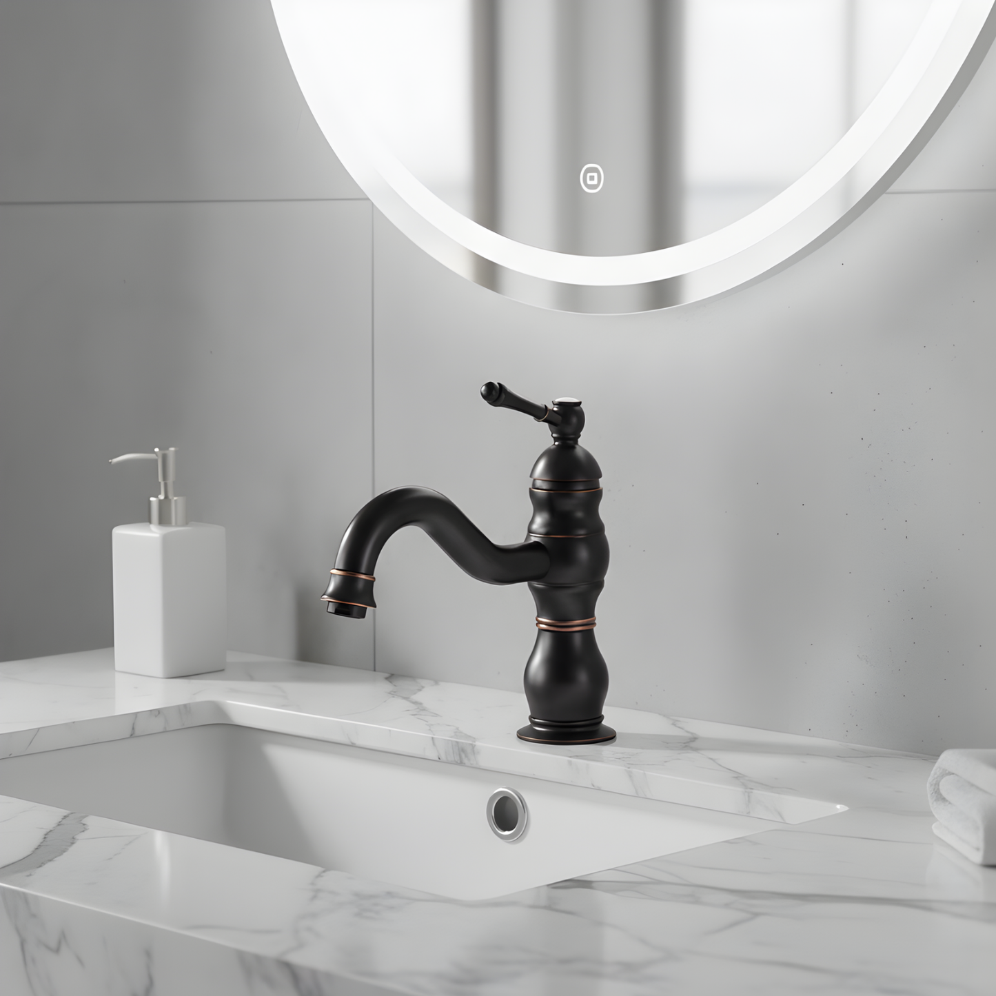 Arcora Antique High-Arc 360° Swivel Bathroom Vessel Sink Faucet With Single Handle Bathroom Sink Faucet