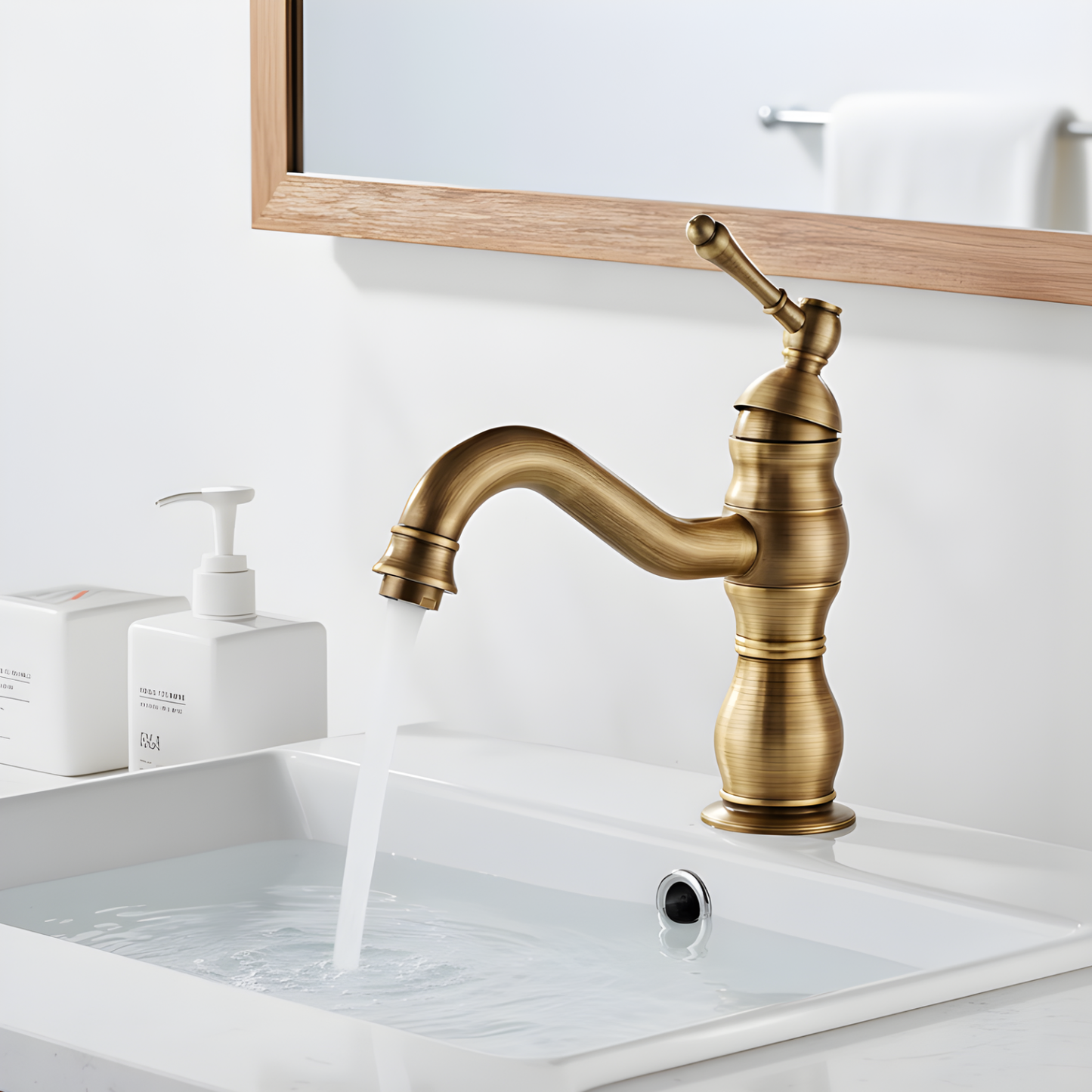 Arcora Antique High-Arc 360° Swivel Bathroom Vessel Sink Faucet With Single Handle Bathroom Sink Faucet