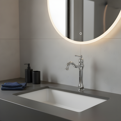 Arcora Antique High-Arc 360° Swivel Bathroom Vessel Sink Faucet With Single Handle Bathroom Sink Faucet