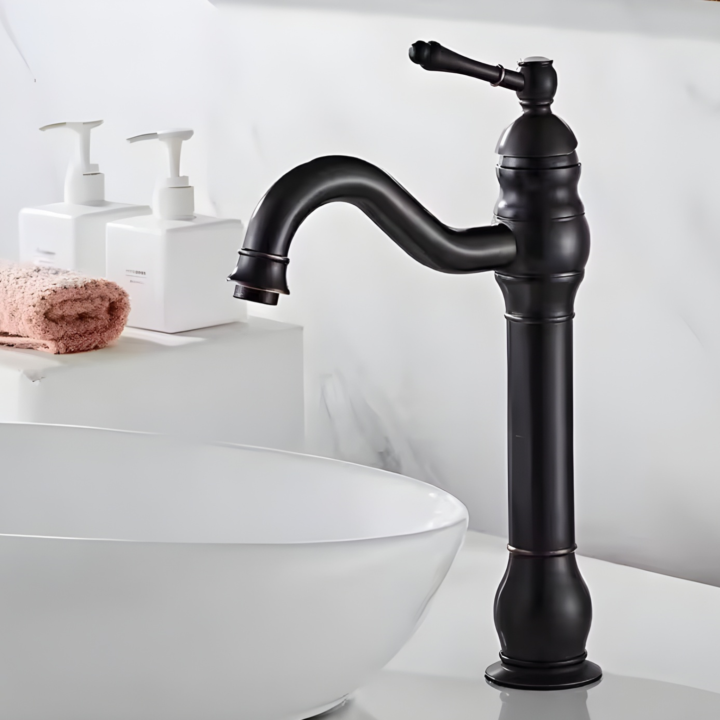 Arcora Antique High-Arc 360° Swivel Bathroom Vessel Sink Faucet With Single Handle Bathroom Sink Faucet