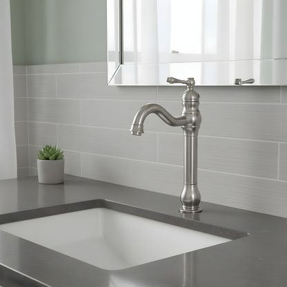 Arcora Antique High-Arc 360° Swivel Bathroom Vessel Sink Faucet With Single Handle Bathroom Sink Faucet