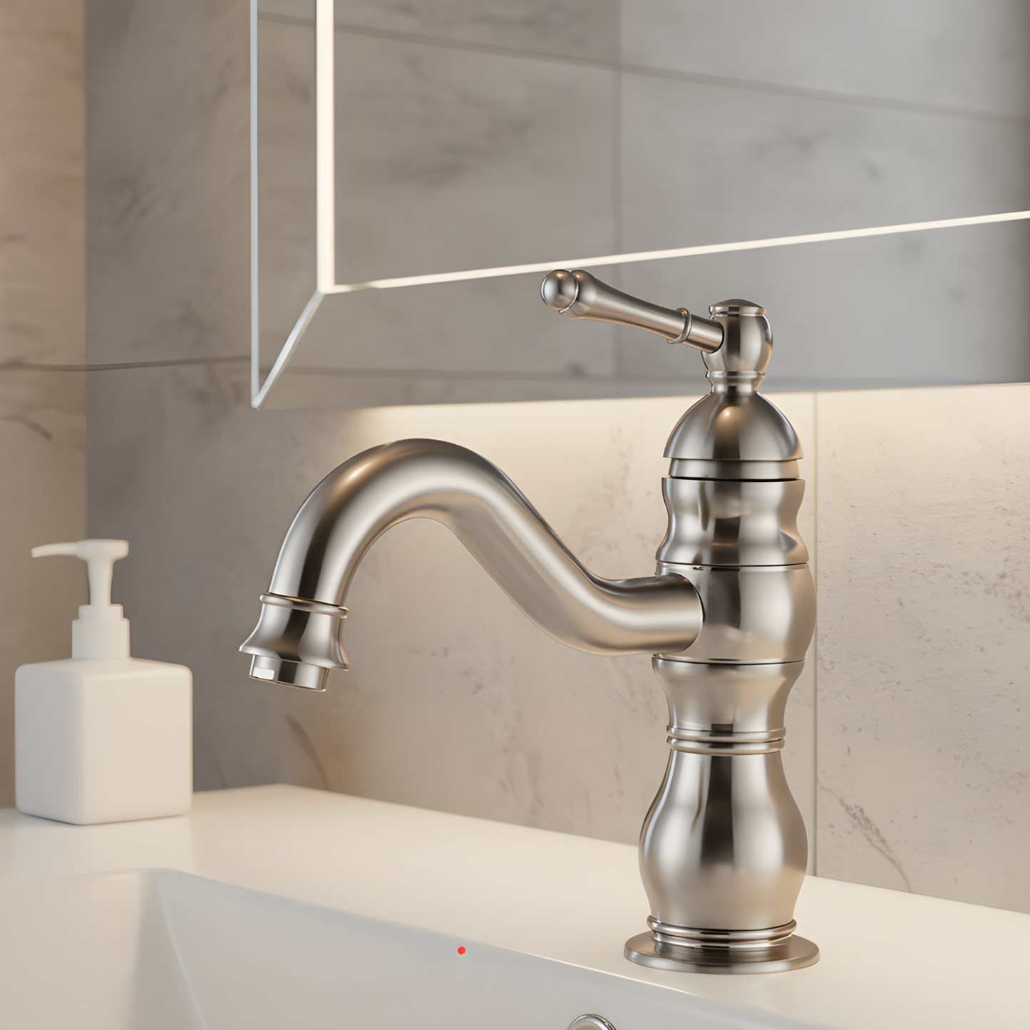 Arcora Antique High-Arc 360° Swivel Bathroom Vessel Sink Faucet With Single Handle Bathroom Sink Faucet