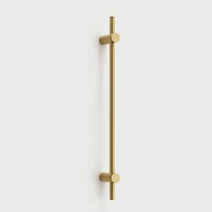 Adjustable Long Round Bar Cabinet Pulls, Gold / Brushed Brass Finish