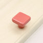 Colored Ceramic Square Single-Hole Cabinet Drawer Knobs