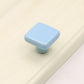 Colored Ceramic Square Single-Hole Cabinet Drawer Knobs