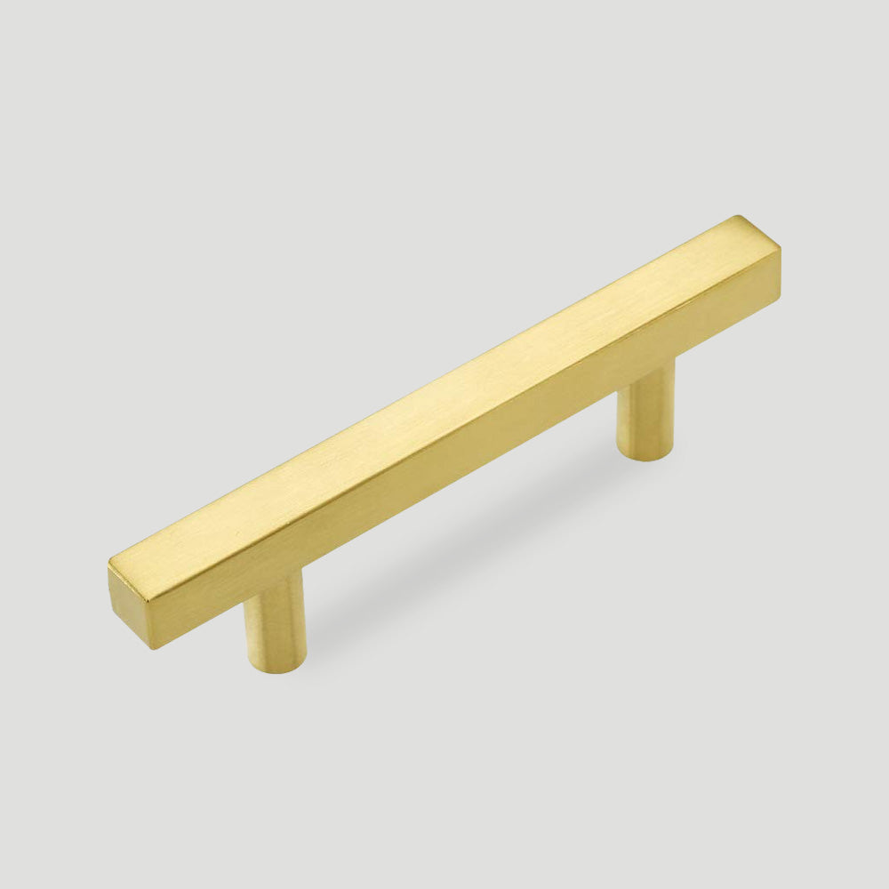 Square Brushed Gold Cabinet Pulls For Kitchen