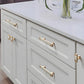 Gold Cabinet Pulls and Knobs with Color Insert