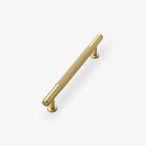 Ribbed Solid Brass Cabinet Pulls and Matching Knobs