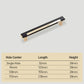Two-Tone Rectangular Cabinet Pulls with Matching Square Knobs
