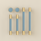 Colorful Leather and Brass Cabinet Pulls and Knobs