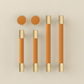 Colorful Leather and Brass Cabinet Pulls and Knobs