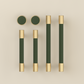 Colorful Leather and Brass Cabinet Pulls and Knobs