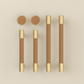 Colorful Leather and Brass Cabinet Pulls and Knobs