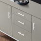 White Stainless Steel T-Bar Cabinet Pulls and Drawer Handles