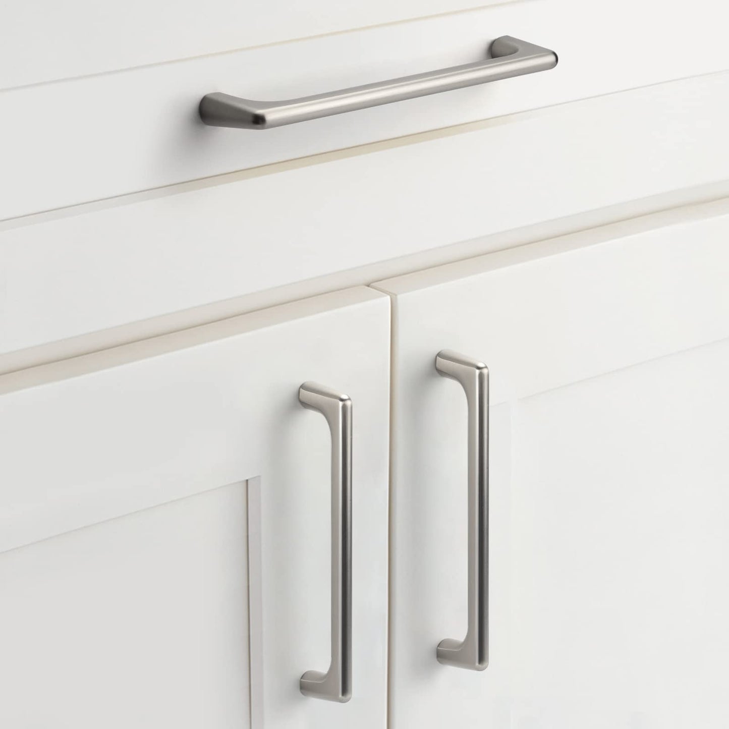 Polished Nickel Square Arch Cabinet Pulls for Kitchens