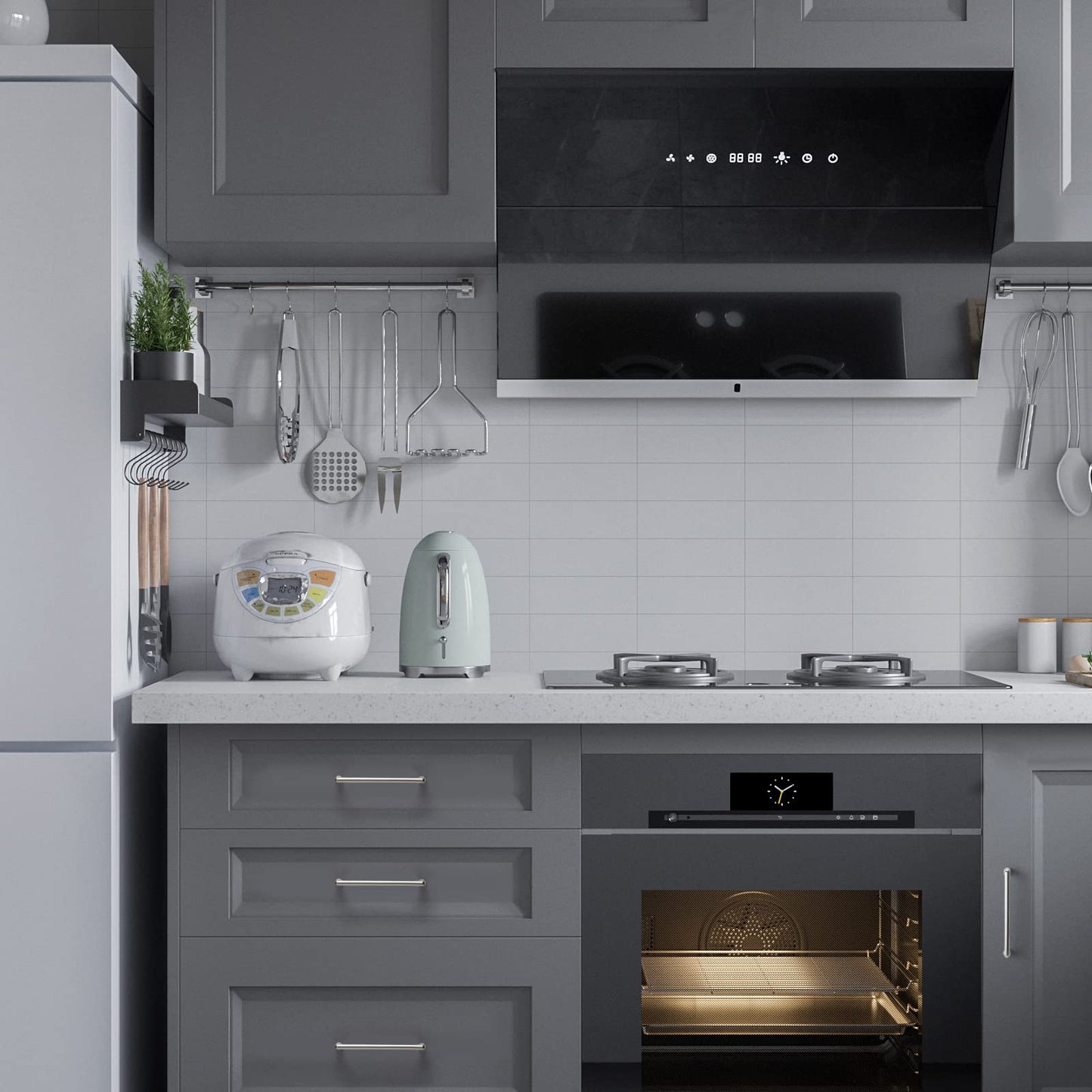 Polished Nickel Square Arch Cabinet Pulls for Kitchens
