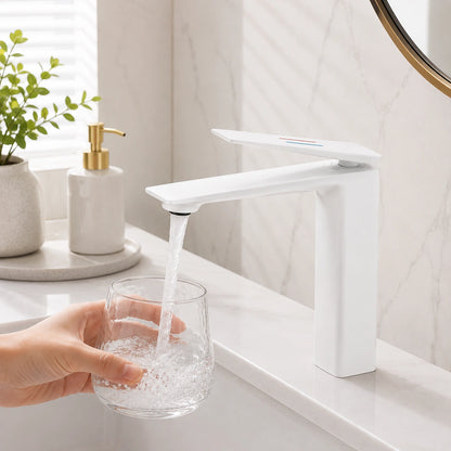 Lottin Modern Single-Handle Single-Hole Bathroom Sink Faucet