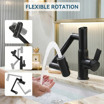Luma Modern Single Handle 360° Swivel Bathroom Faucet With Digital Temperature Display