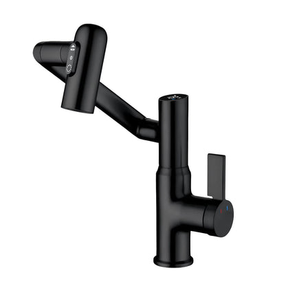 Luma Modern Single Handle 360° Swivel Bathroom Faucet With Digital Temperature Display